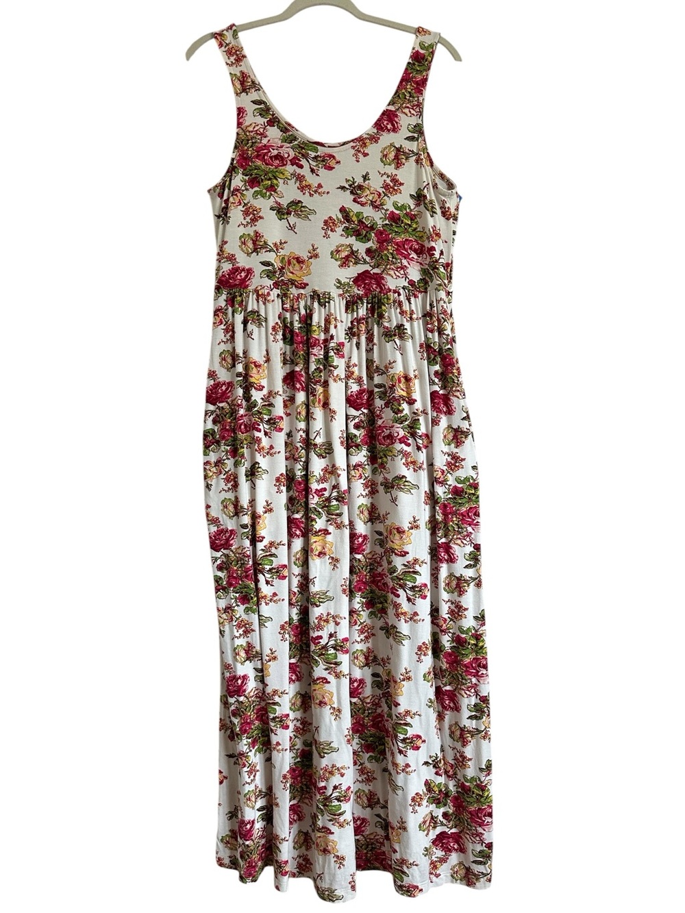 Laura Ashley Floral Jersey Maxi Dress Victorian Tea Rose Cottagecore S - Picture 3 of 12
